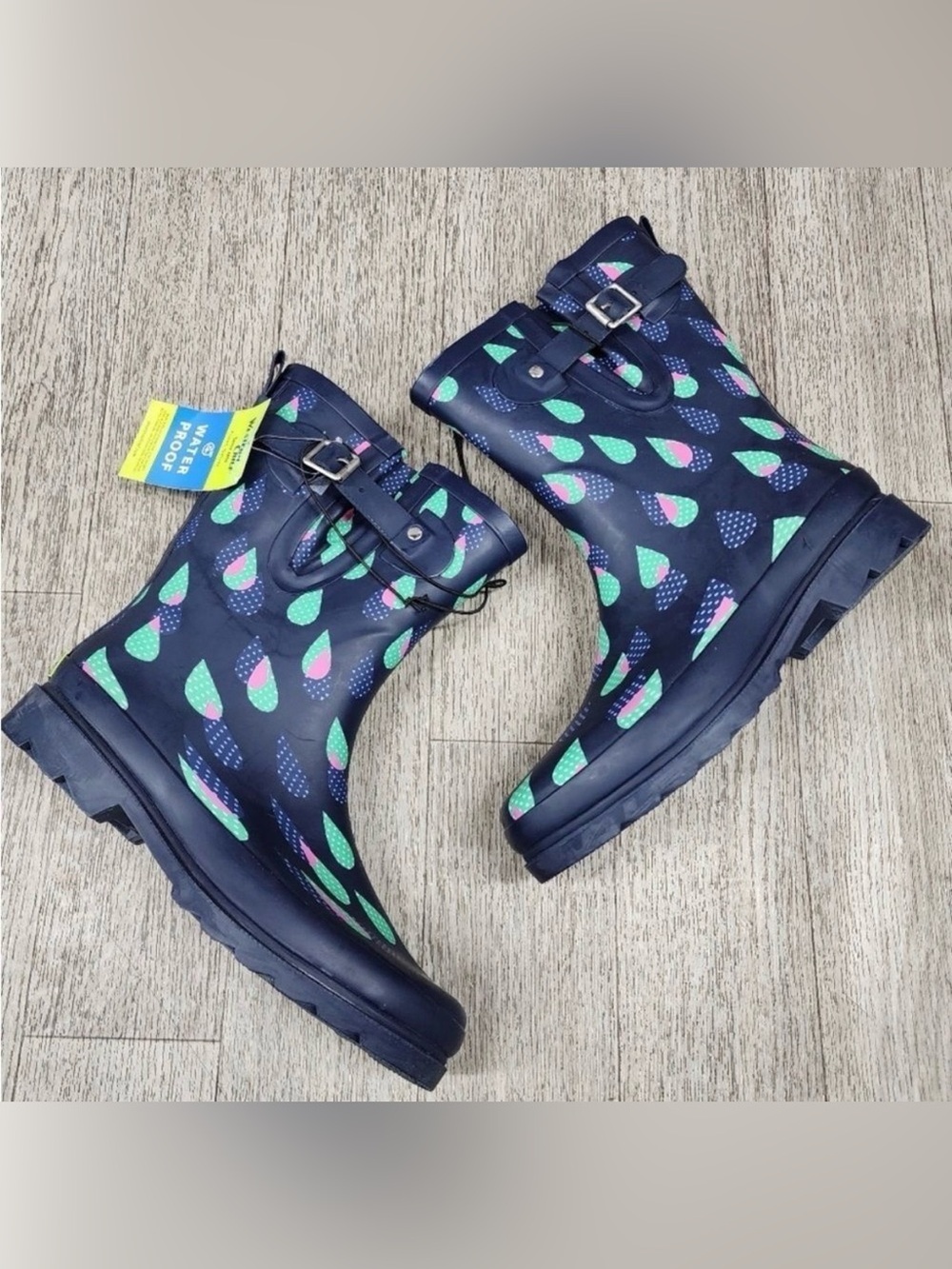 WESTERN Chief Adult Winter & Rain Boots In Dotty Downpour Indigo